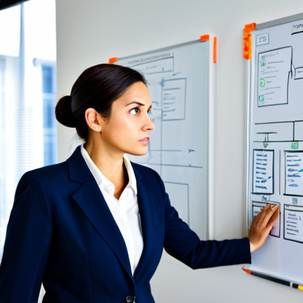 Reframing Challenges in a Business Setting**
"A businesswoman in a brightly lit, modern office, fully clothed in a professional, tailored suit, looking thoughtfully at a complex flowchart on a whiteboard, safe for work, appropriate content, perfect anatomy, correct proportions, professional atmosphere, demonstrating problem-solving, modest attire, family-friendly, high resolution, digital art, concept illustration."
**